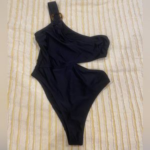 ASOS High leg one piece swimsuit